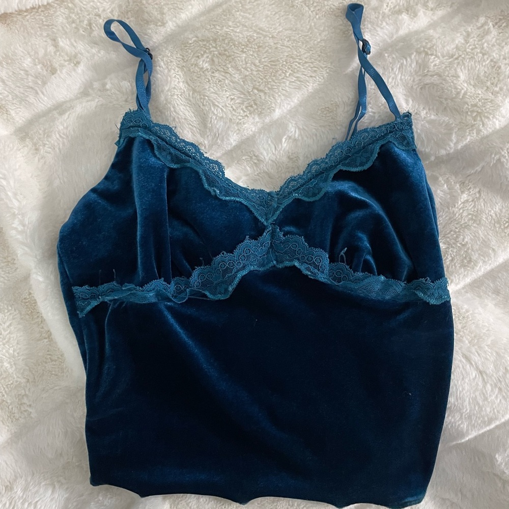 Teal Velvet Tank